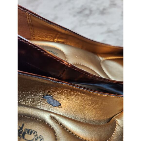 Coach and Four Womens Brown Patent Leather Pump Round Toe Stiletto Heel Size 6.5 - Picture 7 of 10